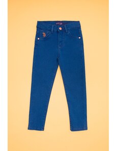 U.S. Polo Assn. Kız Çocuk Açık Mavi Jean Pantolon