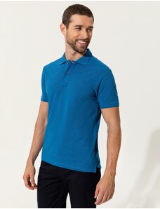 Pierre Cardin Mavi Slim Fit Polo Yaka Basic Tişört