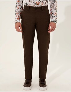 Pierre Cardin Kahverengi Regular Fit Kanvas Pantolon