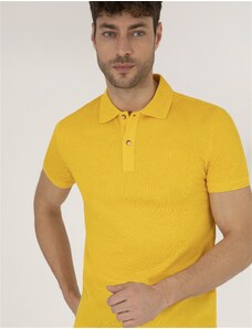 Pierre Cardin Sarı Slim Fit Polo Yaka Merserize Tişört