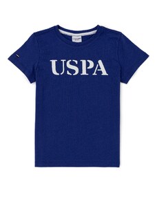 U.S. Polo Assn. Çocuk Mavi Bisiklet Yaka Tişört