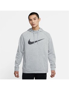 Nike Dri-Fit Swoosh Erkek Gri Kapüşonlu Sweatshirt