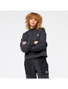 New Balance Athletics Fleece Woven Mix Kadın Siyah Sweatshirt