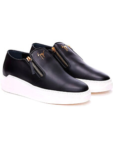 Giuseppe Zanotti Design Erkekler İçin Slip-on ve Sneaker Ayakkabılar, Siyah, Deri, 2024, 7.5 7.75 8.5 9 9.5
