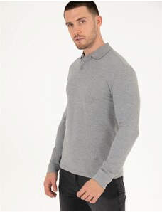 Pierre Cardin Gri Melanj Slim Fit Basic Sweatshirt