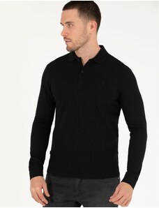 Pierre Cardin Siyah Slim Fit Basic Sweatshirt