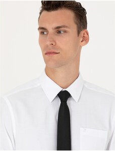 Pierre Cardin Beyaz Regular Fit Uzun Kollu Basic Gömlek