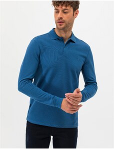 Pierre Cardin Açık Lacivert Slim Fit Basic Sweatshirt