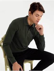 Pierre Cardin Koyu Yeşil Slim Fit Sweatshirt