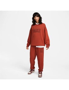 Nike Sportswear Fit Oversize Fleece Crew Kadın Kiremit Rengi Sweatshirt