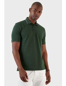 Exxe Pamuklu Regular Fit Düğmeli T Shirt Erkek Polo Ex661 Yeşil