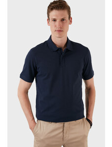 Exxe Pamuklu Regular Fit Düğme Ve Fermuarlı T Shirt Erkek Polo Ex601 İndigo