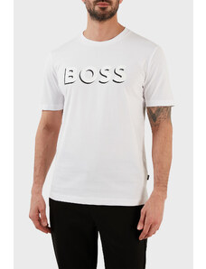 Boss Pamuklu Regular Fit Bisiklet Yaka Erkek T Shirt 50481611 100 Beyaz