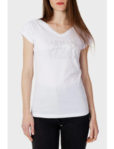 Armani Exchange Pamuklu Regular Fit V Yaka Bayan T Shirt 3rytbx Yjg3z 1000 Beyaz