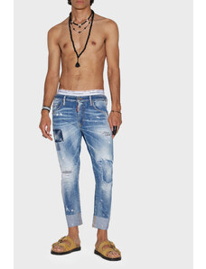 Dsquared2 Cool Guy Streç Pamuklu Yırtık Detaylı Slim Fit Jeans Erkek Kot Pantolon S74lb1252 S30342 470 Mavi