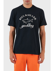 Paul & Shark Pamuklu Baskılı Bisiklet Yaka Regular Fit Erkek T Shirt 11311628 013 Lacivert