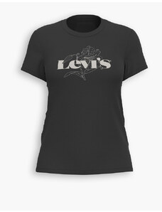 Levi's The Perfect Kadın Siyah Bisiklet Yaka Tişört