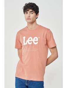 Lee Erkek Pembe Bisiklet Yaka Tişört