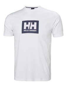 Helly Hansen Box Erkek Beyaz Bisiklet Yaka Tişört