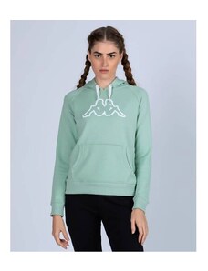 Kappa Belle Slim Kadın Yeşil Baskılı Kapüşonlu Sweatshirt