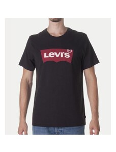Levi's Erkek Siyah Baskılı Bisiklet Yaka Tişört