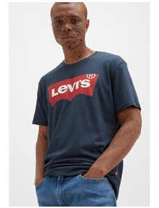 Levi's Erkek Lacivert Baskılı Bisiklet Yaka Tişört