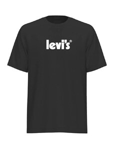 Levi's Relaxed Fit Erkek Siyah Baskılı Bisiklet Yaka Tişört