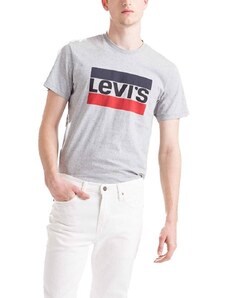 Levi's Sportswear Erkek Gri Baskılı Bisiklet Yaka Tişört