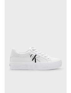 Calvin Klein Logolu Deri Sneaker Bayan Ayakkabı Yw0yw00847 Yaf Beyaz