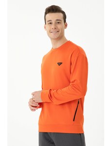 U.S. Polo Assn. Erkek Oranj Bisiklet Yaka Comfort Sweatshirt