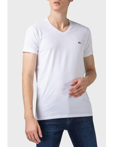 Lacoste Pamuklu V Yaka Erkek T Shirt Th0999 001 Beyaz