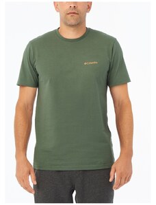 Columbia O Yaka Düz Yeşil Erkek T-Shirt CS0282 CSC M BASIC SM LOGO BRUSHED