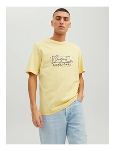 Jack&Jones Splash Branding Erkek Sarı Bisiklet Yaka Tişört
