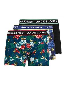 Jack&Jones Flower 3 Pack Erkek Siyah Boxer