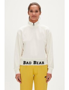 Bad Bear Zoe Half Zip Kadın Bej Uzun Kol Sweatshirt