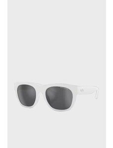 Armani Exchange Aynalı Güneş Erkek Gözlük 0ax4128su 83156g 55 Mat Beyaz-gri Ayna Gümüş