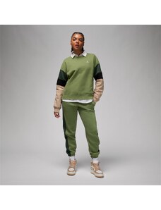 Jordan Brooklyn Fleece Crew Kadın Yeşil Uzun Kollu T-Shirt