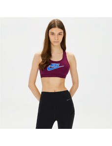 Nike Swoosh Futura Kadın Bordo Bra