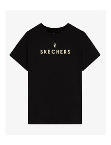 Skechers Graphic Kadın Siyah Bisiklet Yaka Tişört