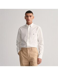 Gant Erkek Beyaz Regular Fit Düğmeli Yaka Logolu Oxford Gömlek
