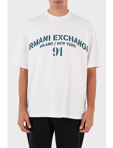 Armani Exchange Logo Baskılı Bisiklet Yaka % 100 Pamuk Relaxed Fit Erkek T Shirt 6rztld Zj9jz 91ag Beyaz