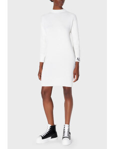 Armani Exchange Yün Karışımlı Regular Fit Sıfır Yaka Örme Bayan Elbise 6rya1k Yme3z 1130 Beyaz