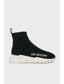 Love Moschino Logo Baskılı Yüksek Bilekli Bayan Ayakkabı Ja15343g1hız4000 Siyah