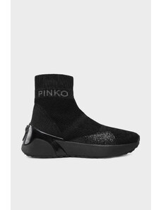 Pinko Kalın Tabanlı Bilekli Sneaker Bayan Ayakkabı 101785 A15g Z99 Siyah