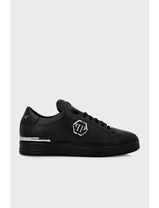 Philipp Plein Logolu Hakiki Deri Sneaker Erkek Ayakkabı Fabs Usc0379 Ple075n 0202 Siyah-siyah