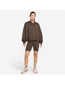 Nike Sportswear Jersey Oversize Pullover Hoodie Kadın Kahverengi Sweatshirt