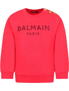 Balmain Kids Sweatshirts & Hoodies for Girls, Pembe, Pamuk, 2024, 12Y 13Y 14Y
