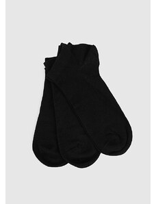 Siyah Miovela MVE01 3'lü Siyah Patik Düz Erkek Çorabı