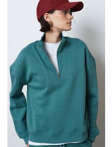Beyyoglu Fermuarlı Oversize Sweatshirt