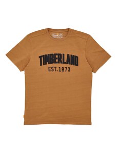 Timberland Tişört Modern Wash Brand Carrier Erkek Sarı Yuvarlak Yaka Tişört